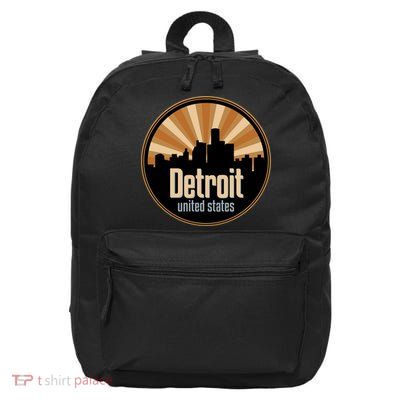 Detroit Record Label Skyline Symbol 16 in Basic Backpack