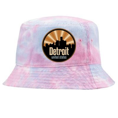 Detroit Record Label Skyline Symbol Tie-Dyed Bucket Hat