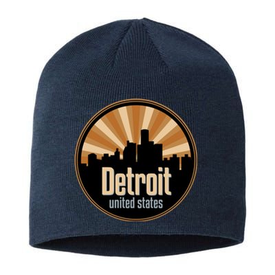 Detroit Record Label Skyline Symbol Sustainable Beanie