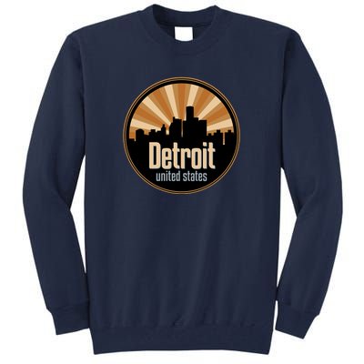 Detroit Record Label Skyline Symbol Tall Sweatshirt