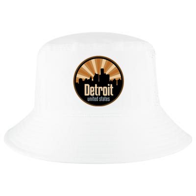 Detroit Record Label Skyline Symbol Cool Comfort Performance Bucket Hat