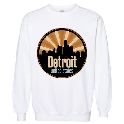 Detroit Record Label Skyline Symbol Garment-Dyed Sweatshirt