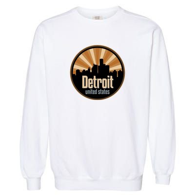 Detroit Record Label Skyline Symbol Garment-Dyed Sweatshirt