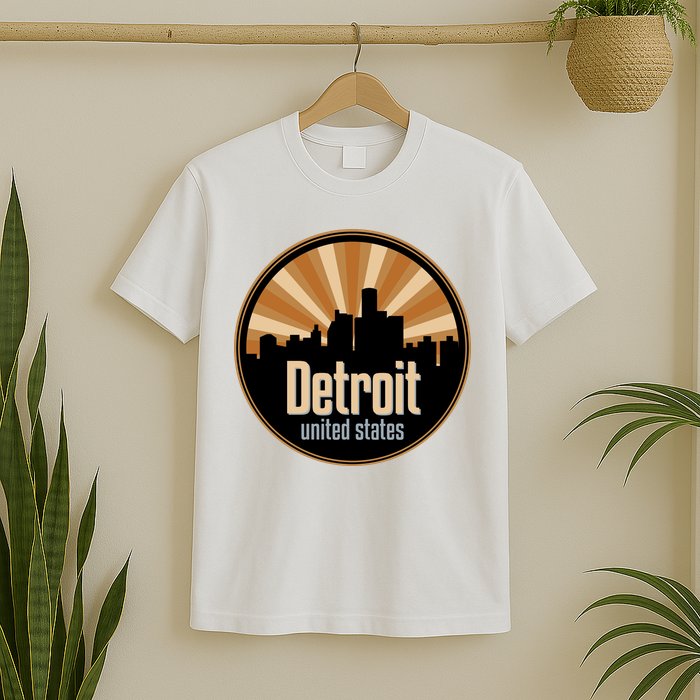 Detroit Record Label Skyline Symbol T-Shirt