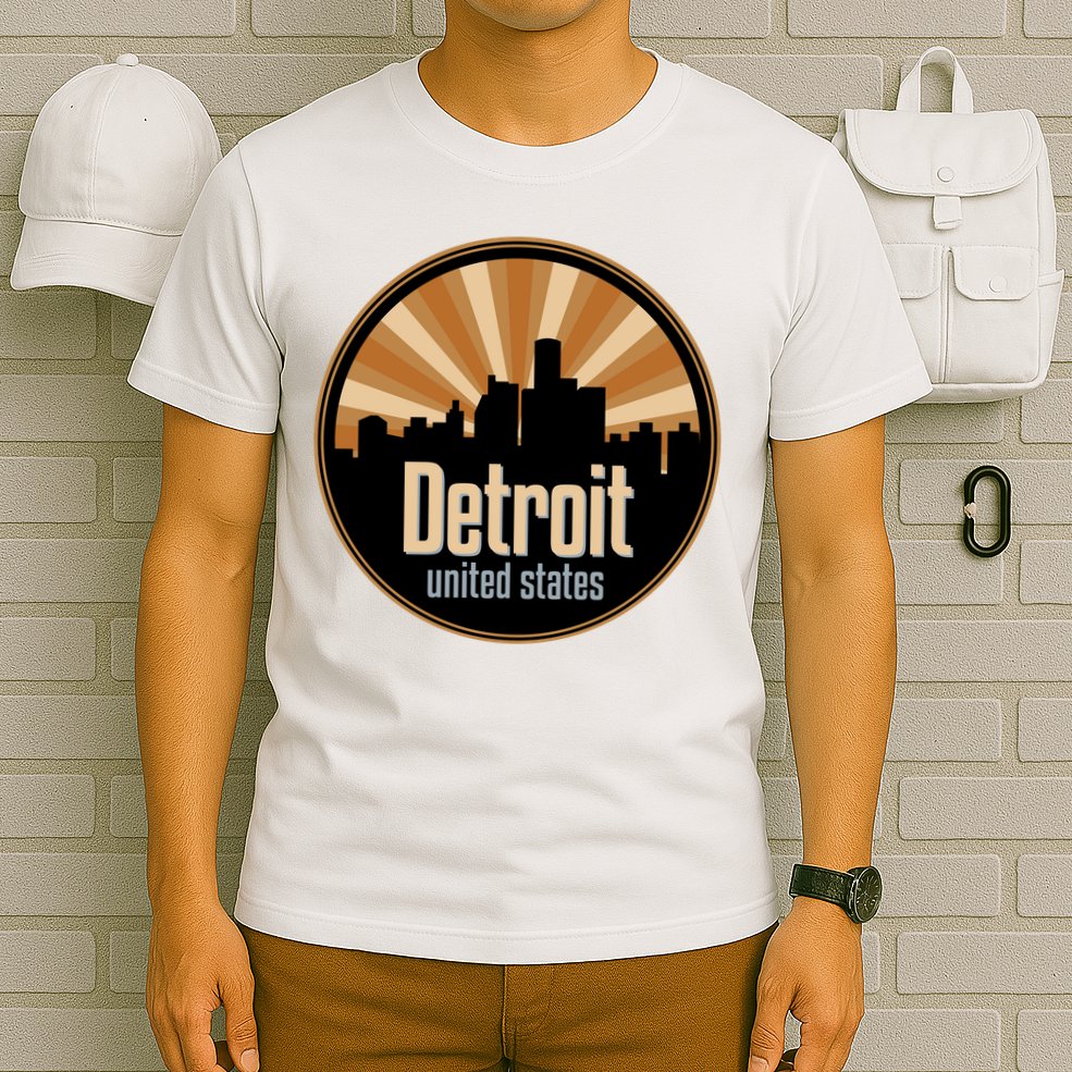 Detroit Record Label Skyline Symbol T-Shirt