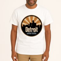 Detroit Record Label Skyline Symbol Tall T-Shirt