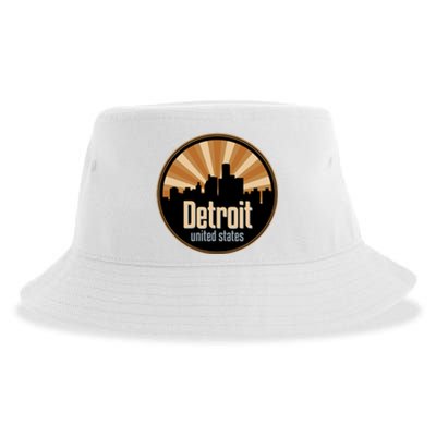 Detroit Record Label Skyline Symbol Sustainable Bucket Hat