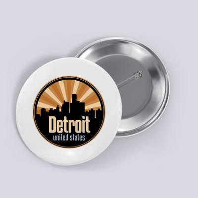 Detroit Record Label Skyline Symbol Button