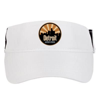 Detroit Record Label Skyline Symbol Adult Drive Performance Visor