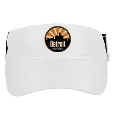 Detroit Record Label Skyline Symbol Adult Drive Performance Visor