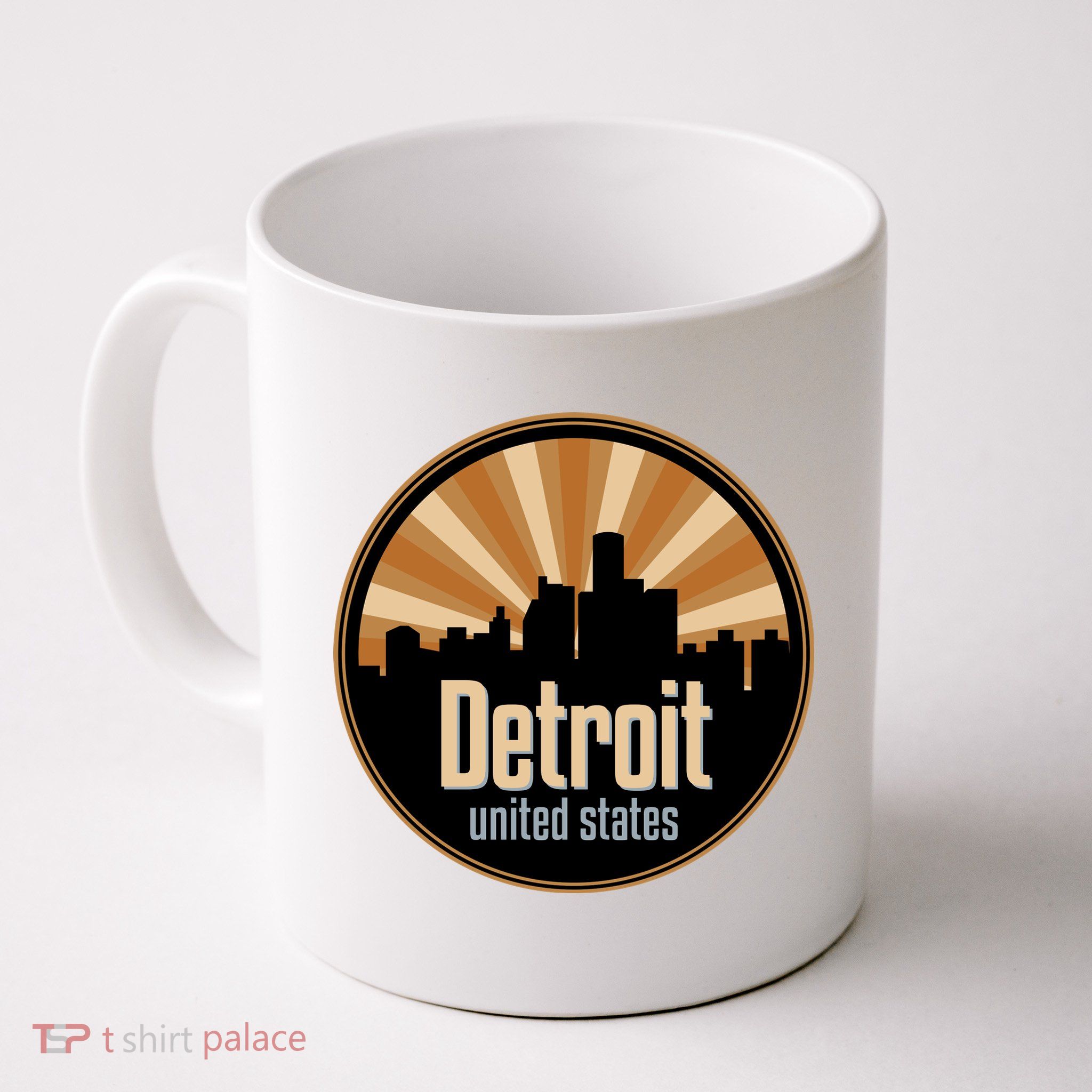 Detroit Record Label Skyline Symbol Mug