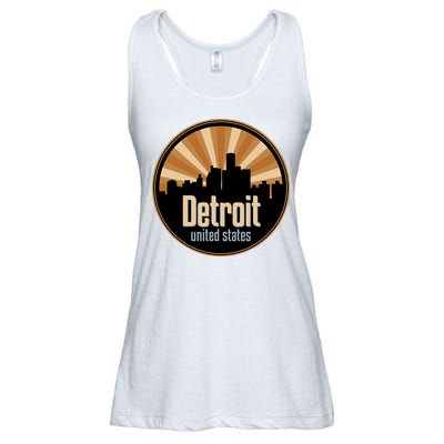 Detroit Record Label Skyline Symbol Ladies Essential Flowy Tank