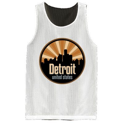 Detroit Record Label Skyline Symbol Mesh Reversible Basketball Jersey Tank