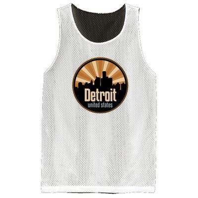 Detroit Record Label Skyline Symbol Mesh Reversible Basketball Jersey Tank