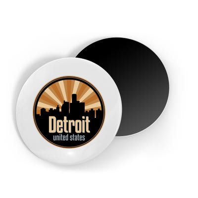 Detroit Record Label Skyline Symbol Magnet