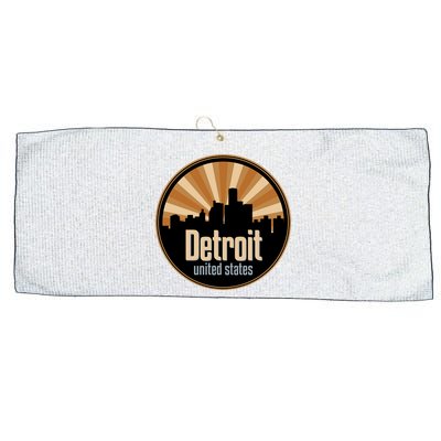 Detroit Record Label Skyline Symbol Large Microfiber Waffle Golf Towel