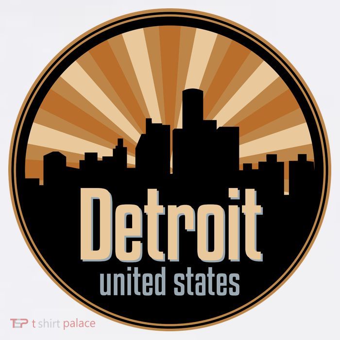 Detroit Record Label Skyline Symbol Poster