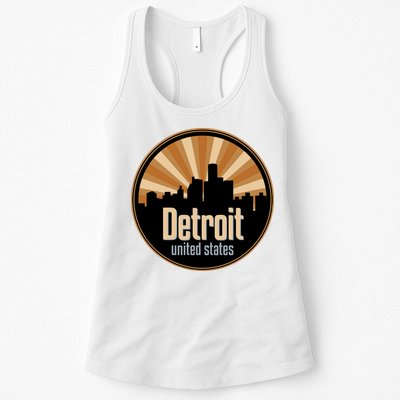 Detroit Record Label Skyline Symbol Womens Tank Top