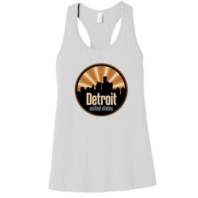 Detroit Record Label Skyline Symbol Women's Racerback Tank