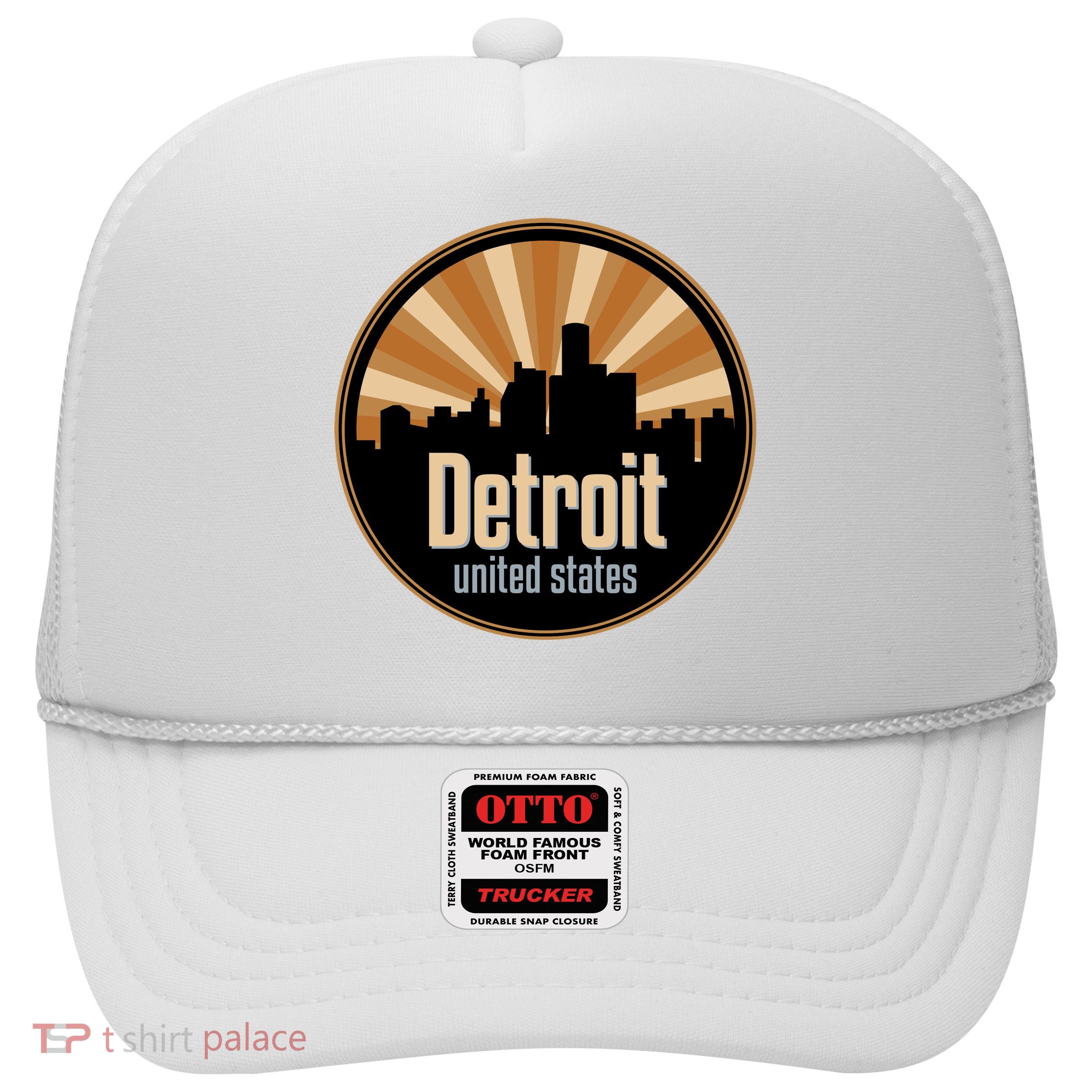 Detroit Record Label Skyline Symbol Trucker Hat