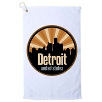 Detroit Record Label Skyline Symbol Golf Towel