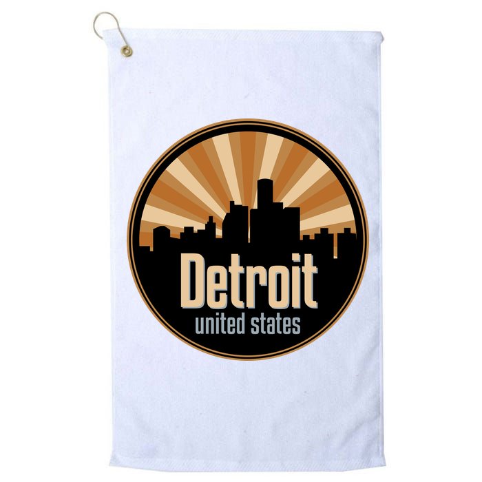 Detroit Record Label Skyline Symbol Golf Towel