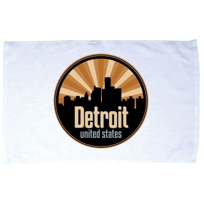 Detroit Record Label Skyline Symbol Microfiber Hand Towel