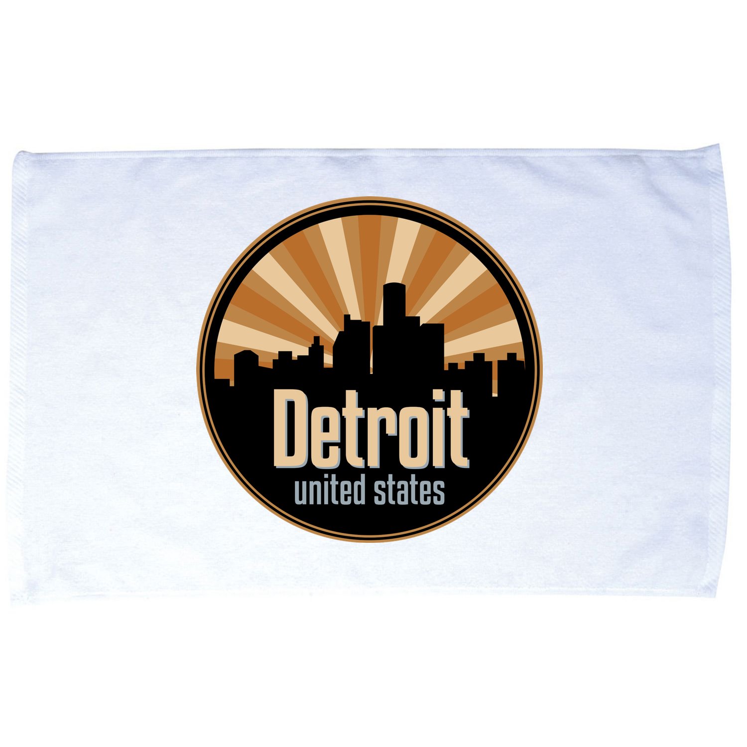 Detroit Record Label Skyline Symbol Microfiber Hand Towel