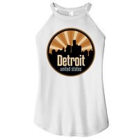 Detroit Record Label Skyline Symbol Women's Perfect Tri Rocker Tank