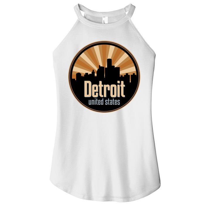 Detroit Record Label Skyline Symbol Women's Perfect Tri Rocker Tank