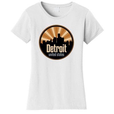 Detroit Record Label Skyline Symbol Women's T-Shirt