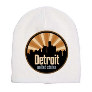 Detroit Record Label Skyline Symbol Short Acrylic Beanie