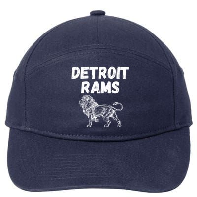 Detroit Rams Lion 7-Panel Snapback Hat