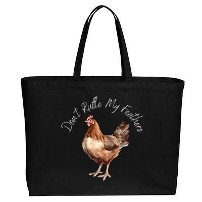 DonT Ruffle My Feathers Cotton Canvas Jumbo Tote