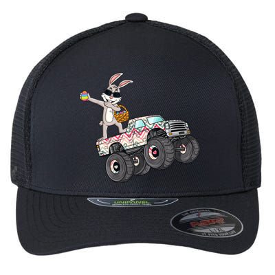 Dabbing Rabbit Monster Trucks Easter Day Eggs Dab Boys Gift Flexfit Unipanel Trucker Cap