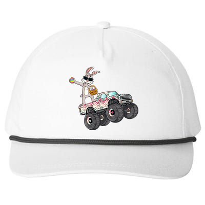 Dabbing Rabbit Monster Trucks Easter Day Eggs Dab Boys Gift Snapback Five-Panel Rope Hat