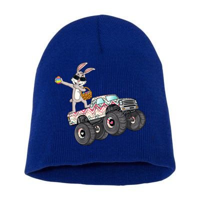 Dabbing Rabbit Monster Trucks Easter Day Eggs Dab Boys Gift Short Acrylic Beanie