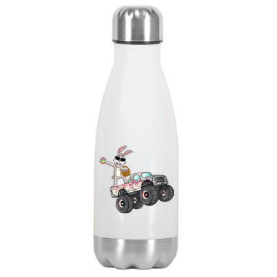 Dabbing Rabbit Monster Trucks Easter Day Eggs Dab Boys Gift Stainless Steel Insulated Water Bottle