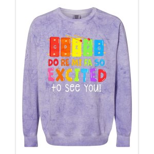 Do Re Mi Fa So Excited To See You Music Teacher Colorblast Crewneck Sweatshirt