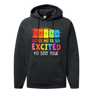 Do Re Mi Fa So Excited To See You Music Teacher Performance Fleece Hoodie