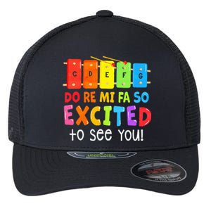 Do Re Mi Fa So Excited To See You Music Teacher Flexfit Unipanel Trucker Cap