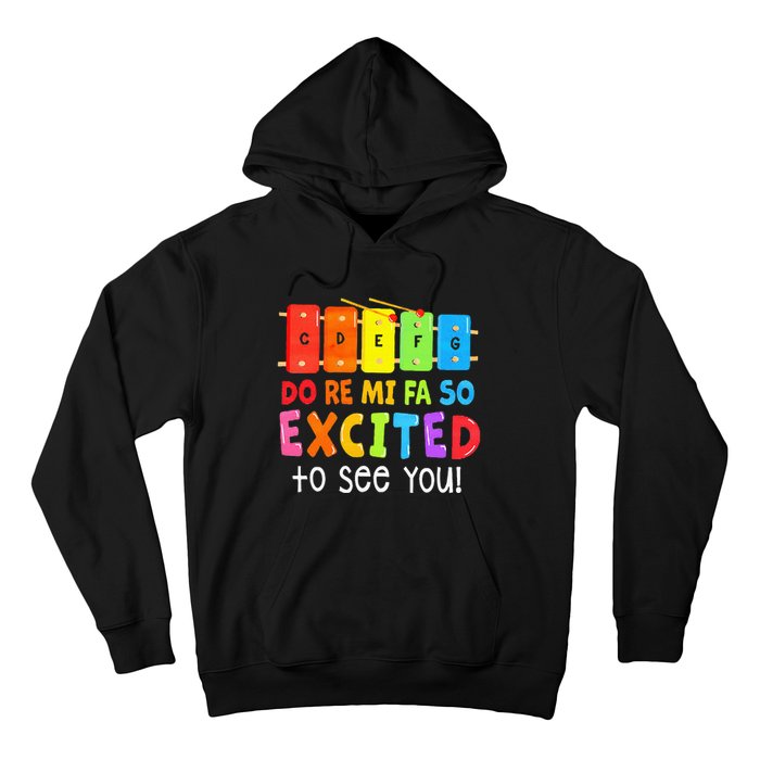 Do Re Mi Fa So Excited To See You Music Teacher Hoodie