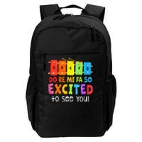 Do Re Mi Fa So Excited To See You Music Teacher Daily Commute Backpack