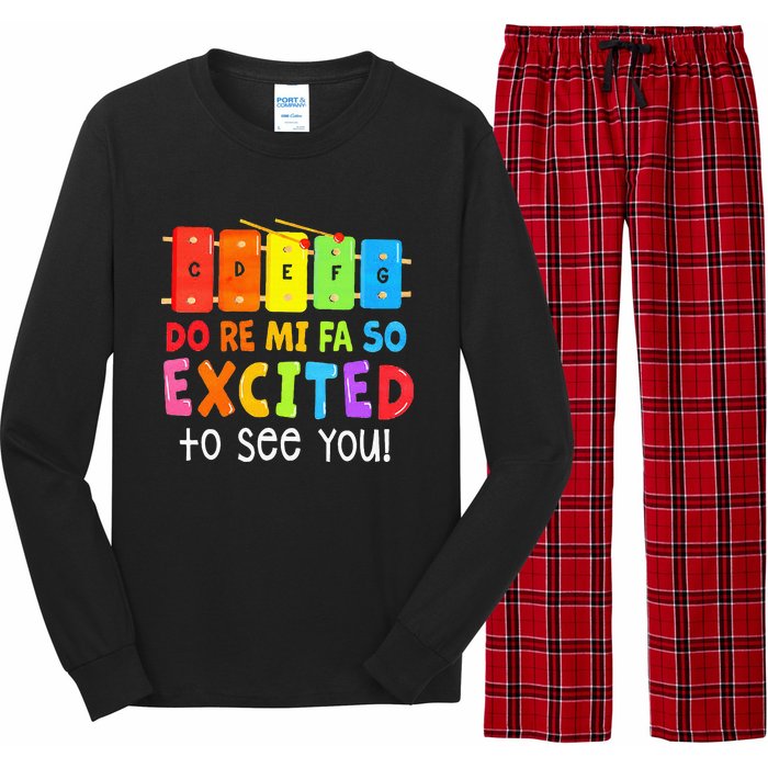 Do Re Mi Fa So Excited To See You Music Teacher Long Sleeve Pajama Set