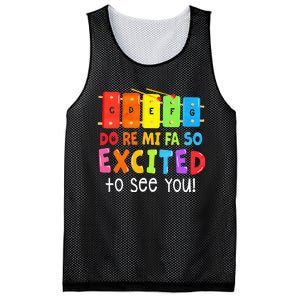 Do Re Mi Fa So Excited To See You Music Teacher Mesh Reversible Basketball Jersey Tank