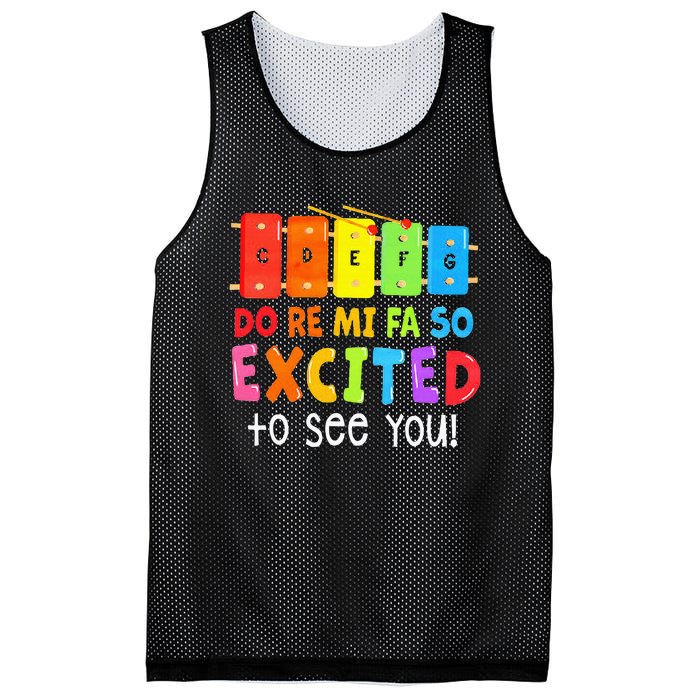 Do Re Mi Fa So Excited To See You Music Teacher Mesh Reversible Basketball Jersey Tank