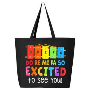 Do Re Mi Fa So Excited To See You Music Teacher 25L Jumbo Tote