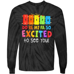 Do Re Mi Fa So Excited To See You Music Teacher Tie-Dye Long Sleeve Shirt