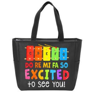 Do Re Mi Fa So Excited To See You Music Teacher Zip Tote Bag