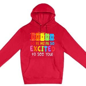 Do Re Mi Fa So Excited To See You Music Teacher Premium Pullover Hoodie